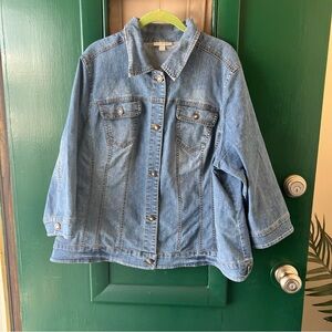 Dressbarn Women's Denim Blue Jean Jacket
